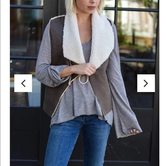 Jack by BB Dakota Faux Sherpa Vest - Picture 3 of 4